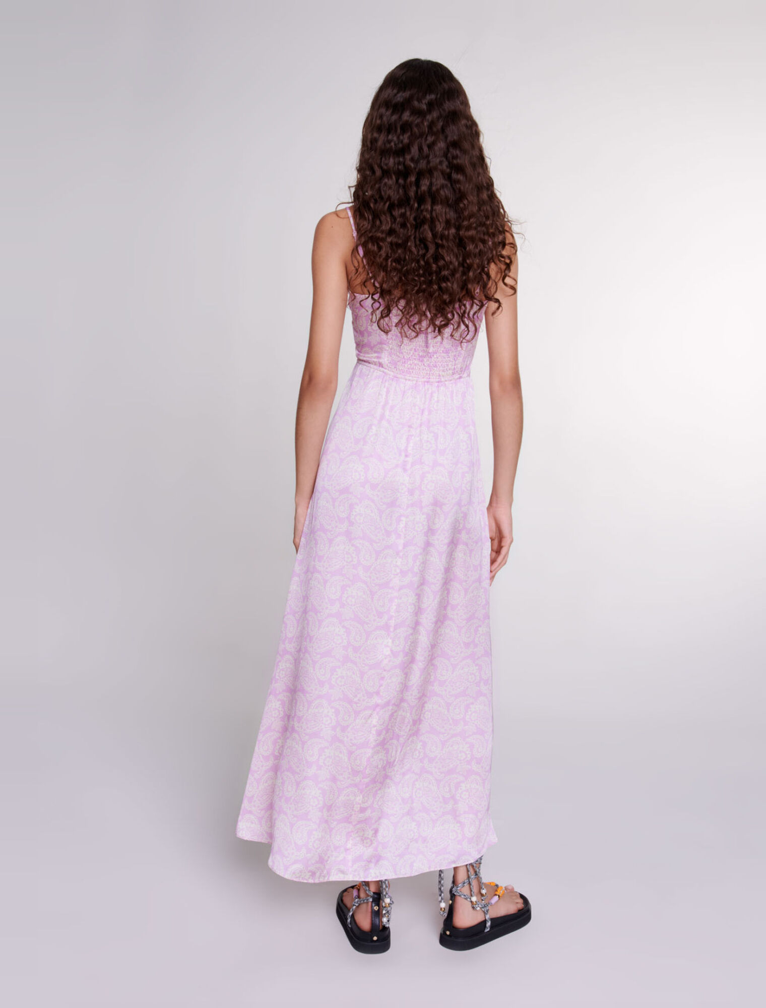 Openwork patterned maxi dress