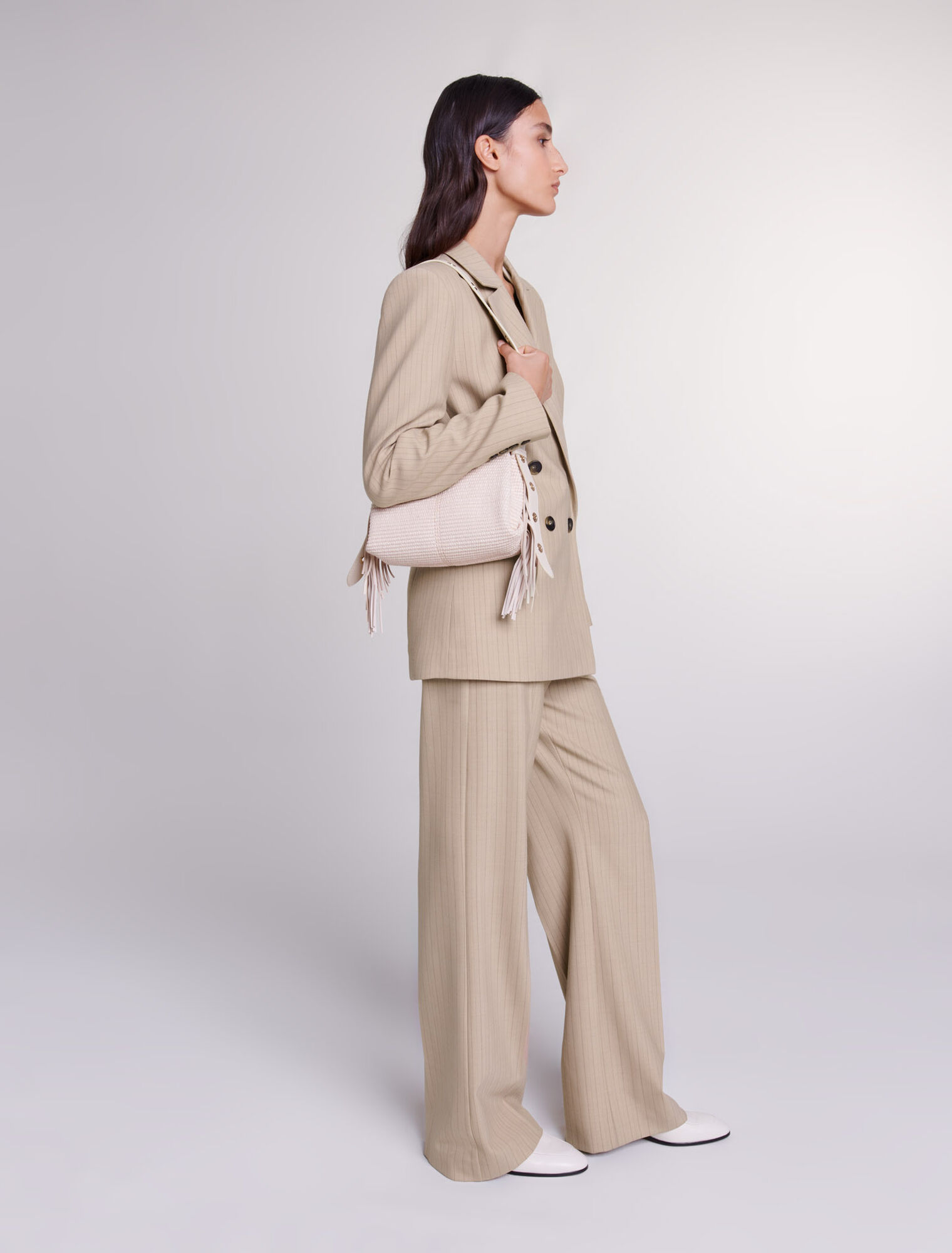 Striped suit jacket
