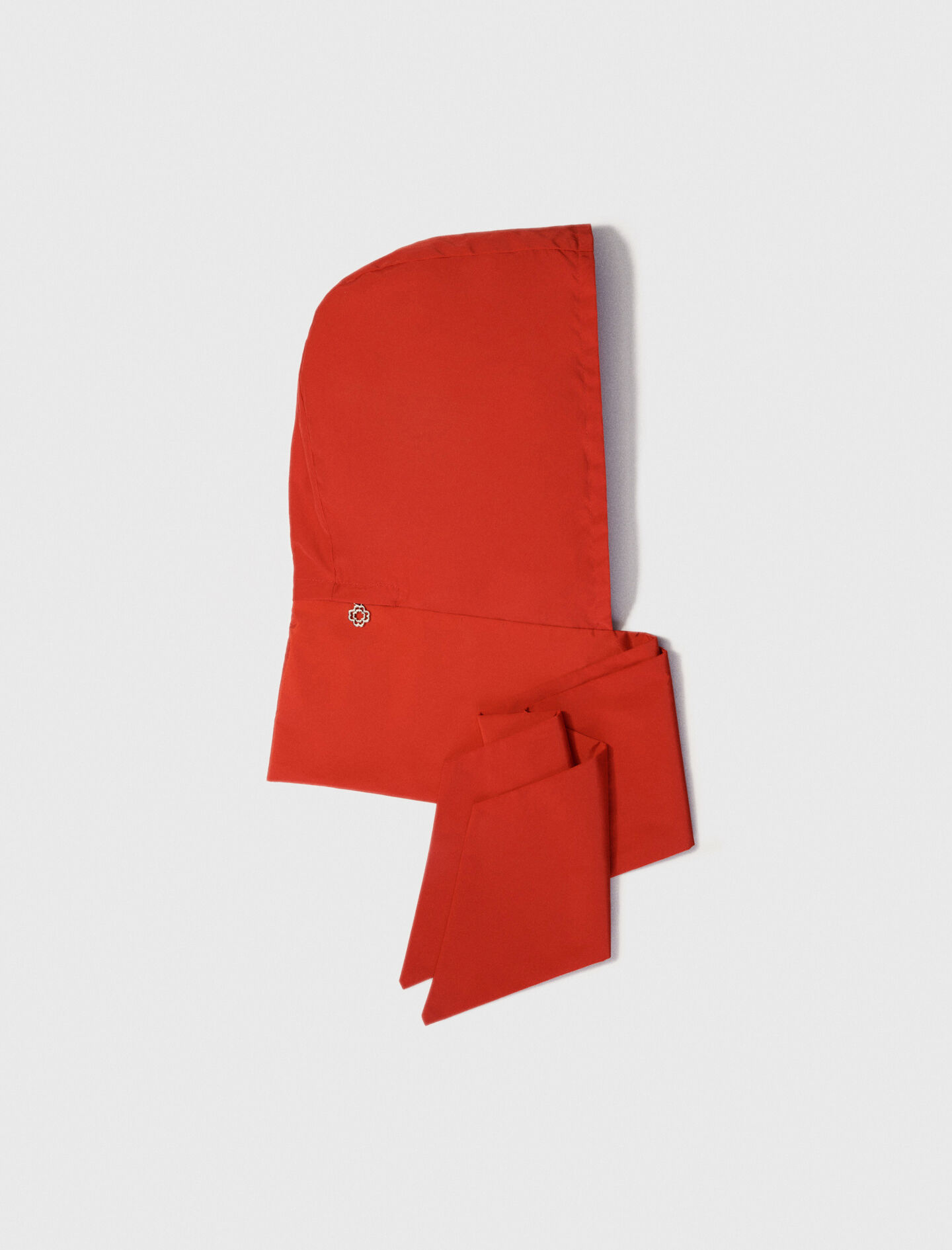 Retractable scarf hood Red For Women | Maje