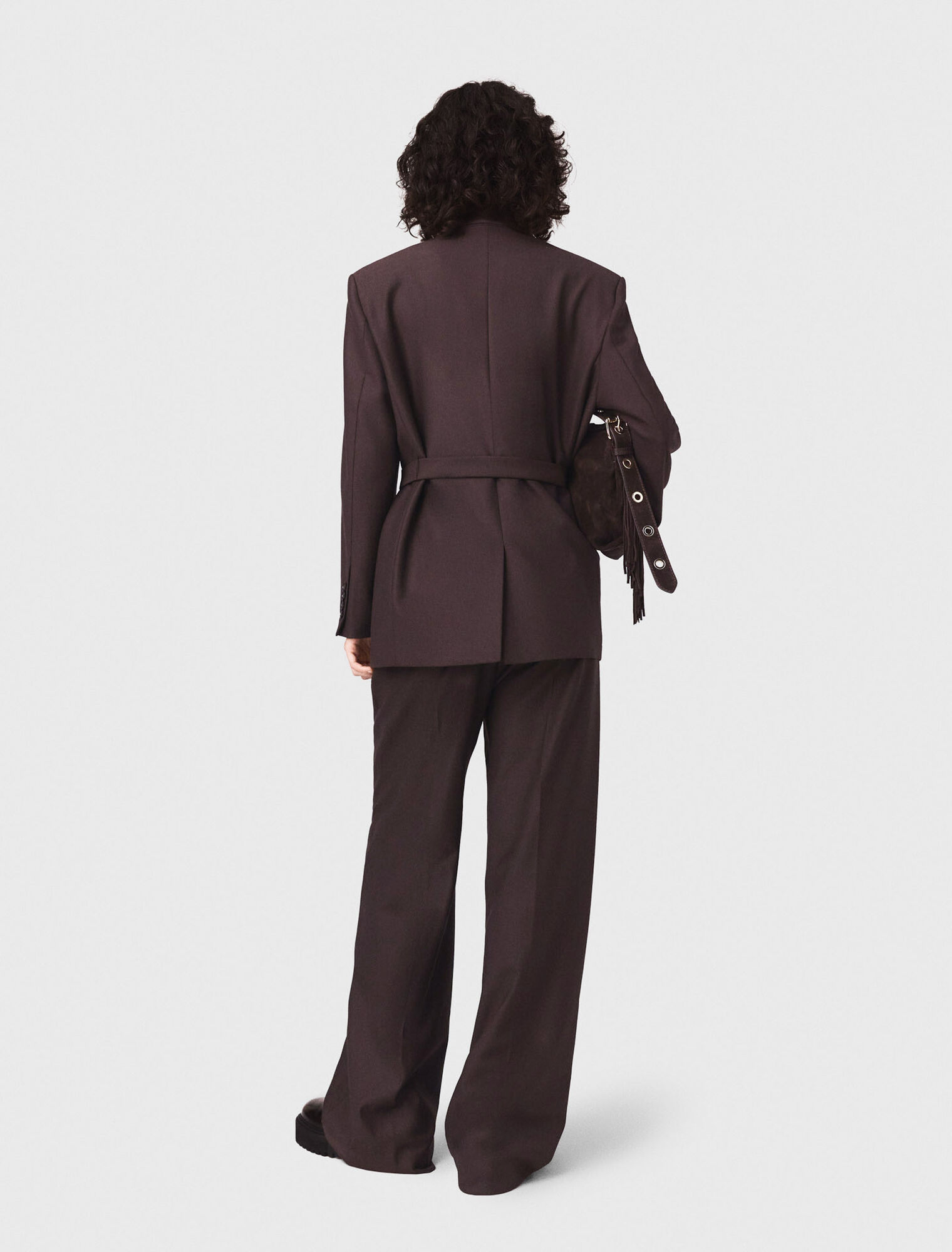 Belted suit jacket