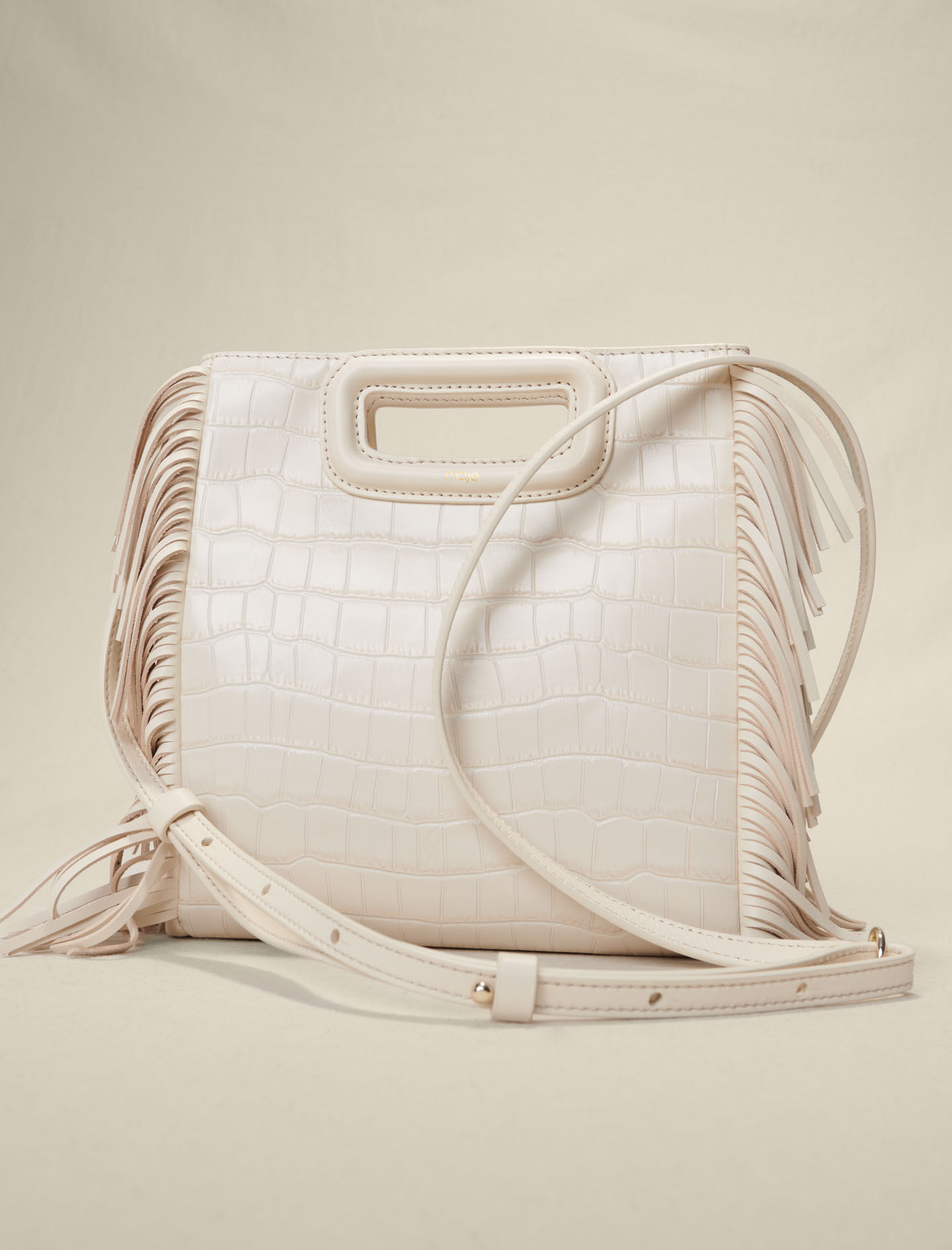 M bag in crocodile-effect leather - All Bags | Maje