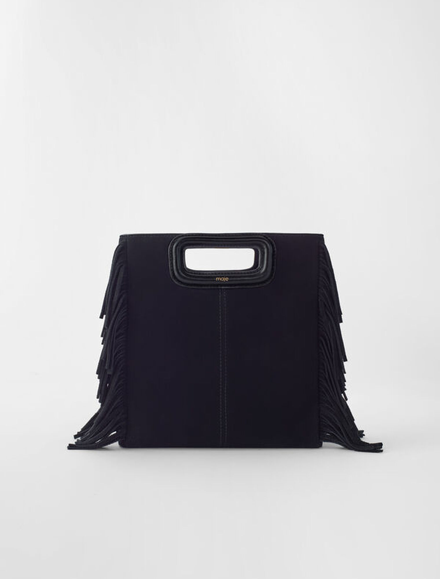 Suede leather M bag