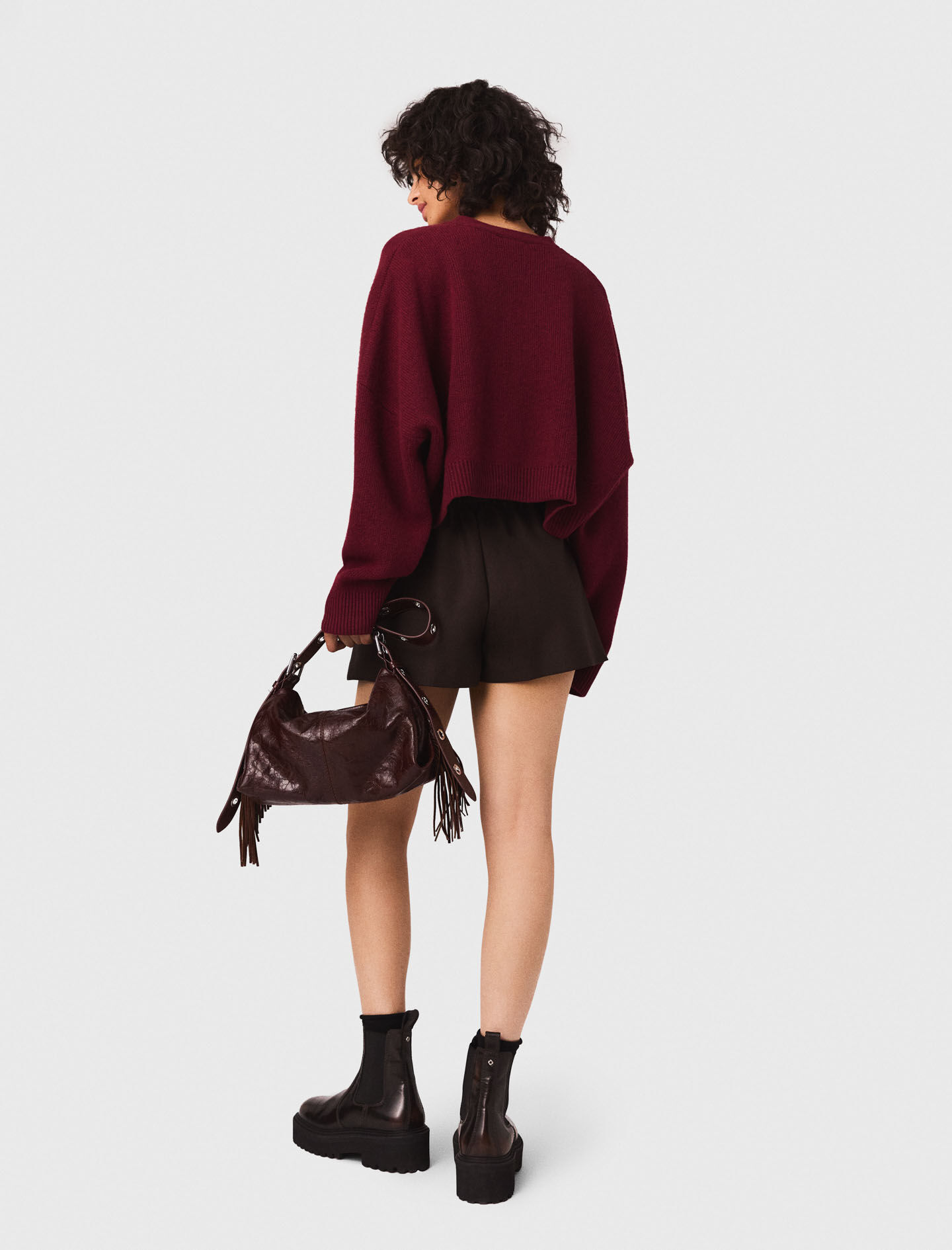 Paneled skort Brown For Women | Maje