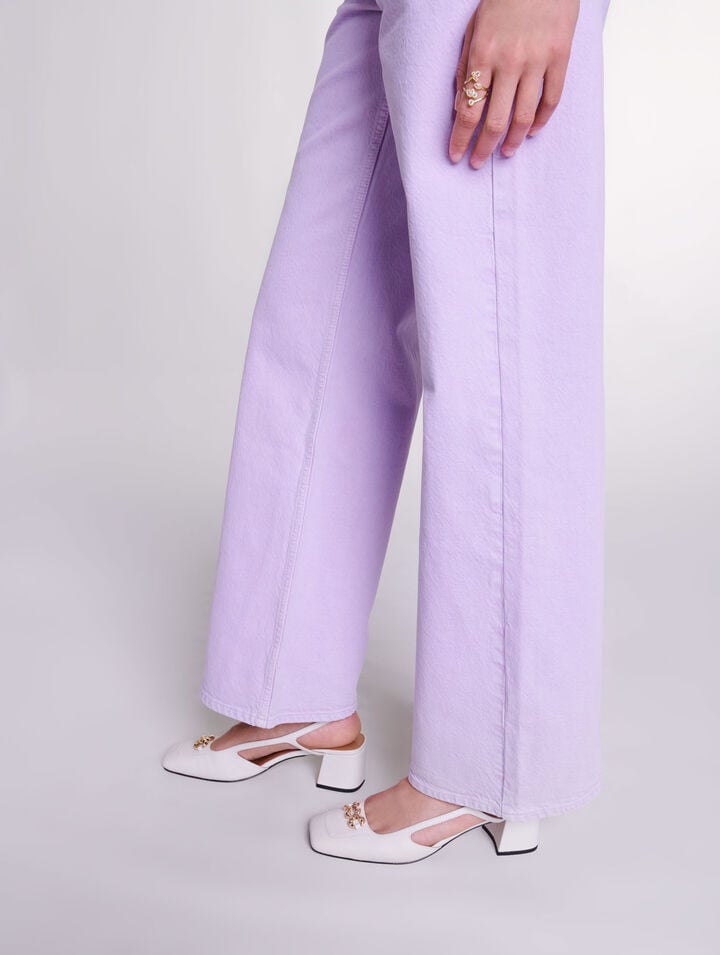 Faded wide-leg jeans