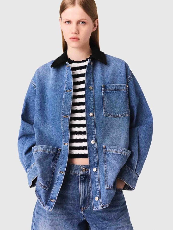 Faded denim jacket