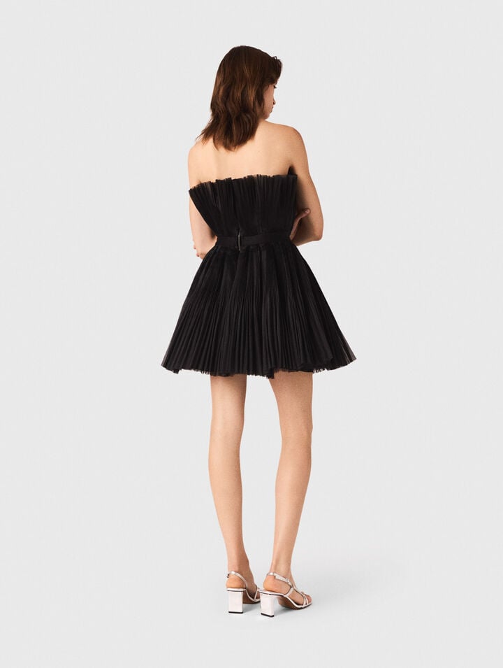 Tulle and organza bustier dress