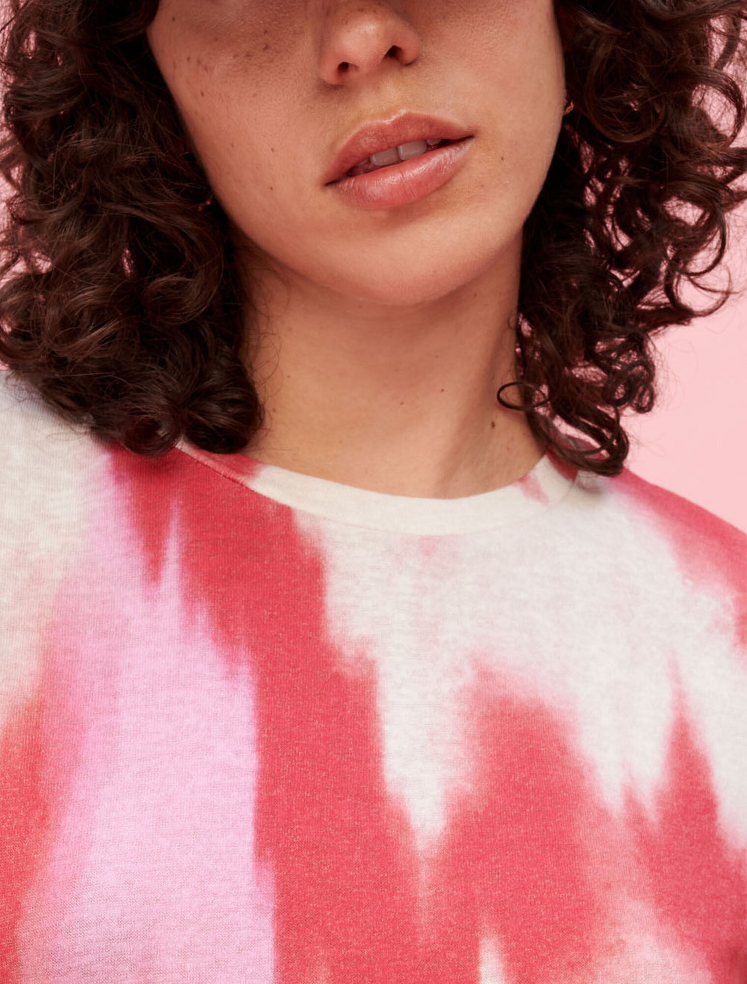 Tie and Dye fuchsia tee shirt