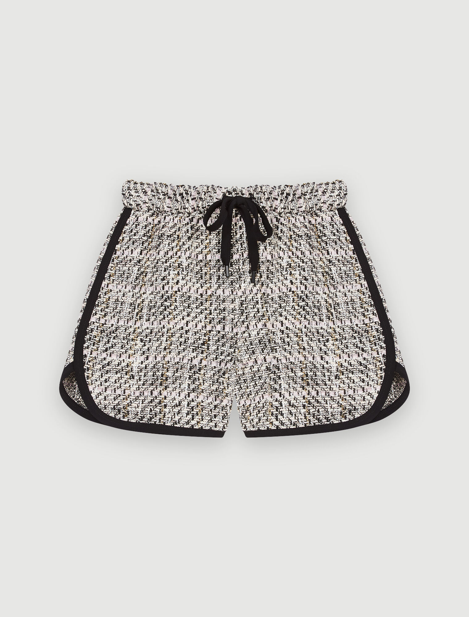 Contrast tweed shorts