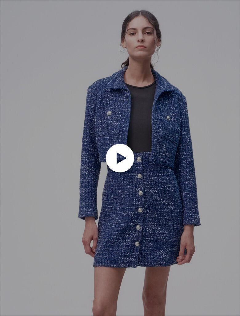 楽天市場】Maje マージュTWEED-STYLE CONTRAST DRESS ワンピース