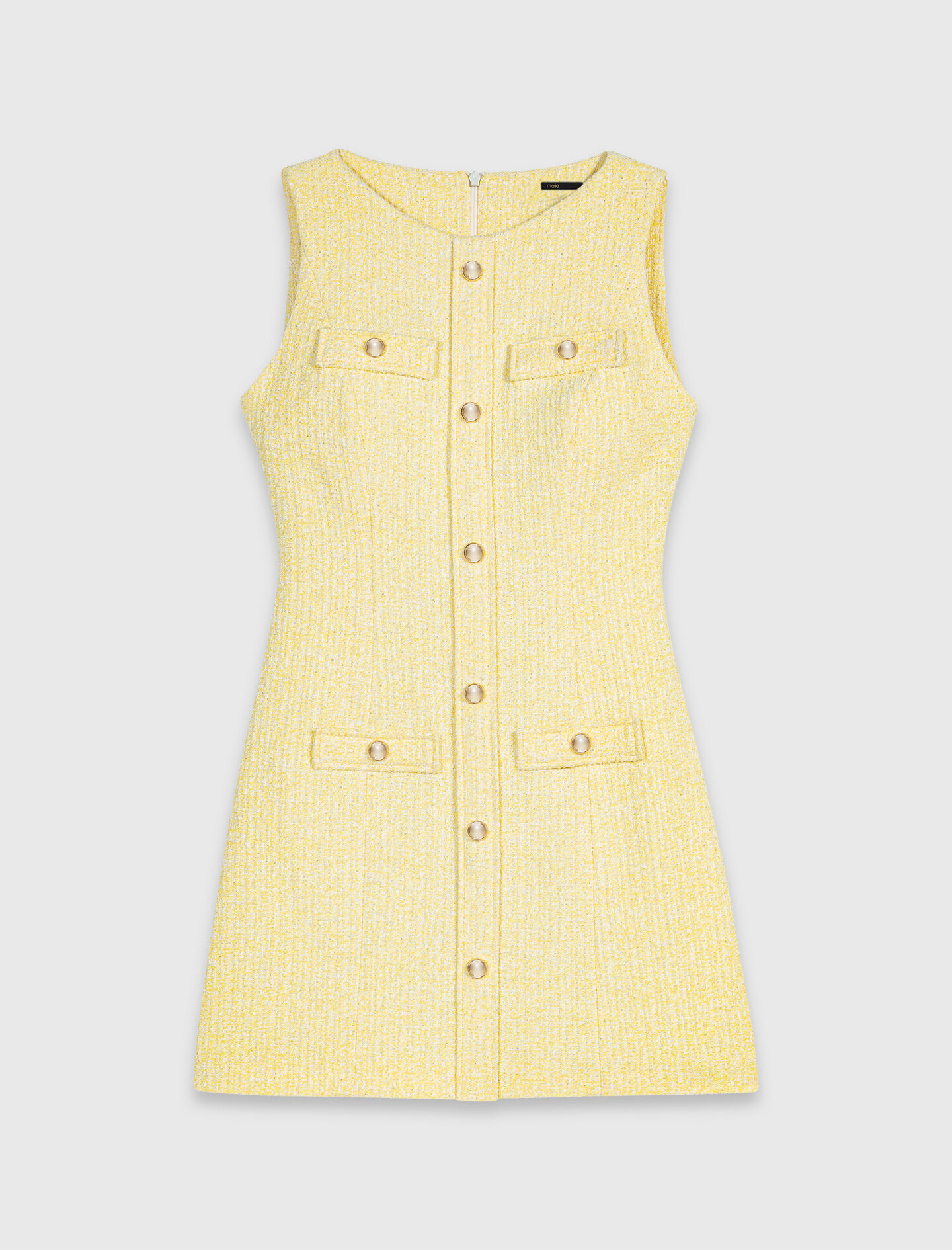 Short tweed dress Yellow / Orange For Women | Maje