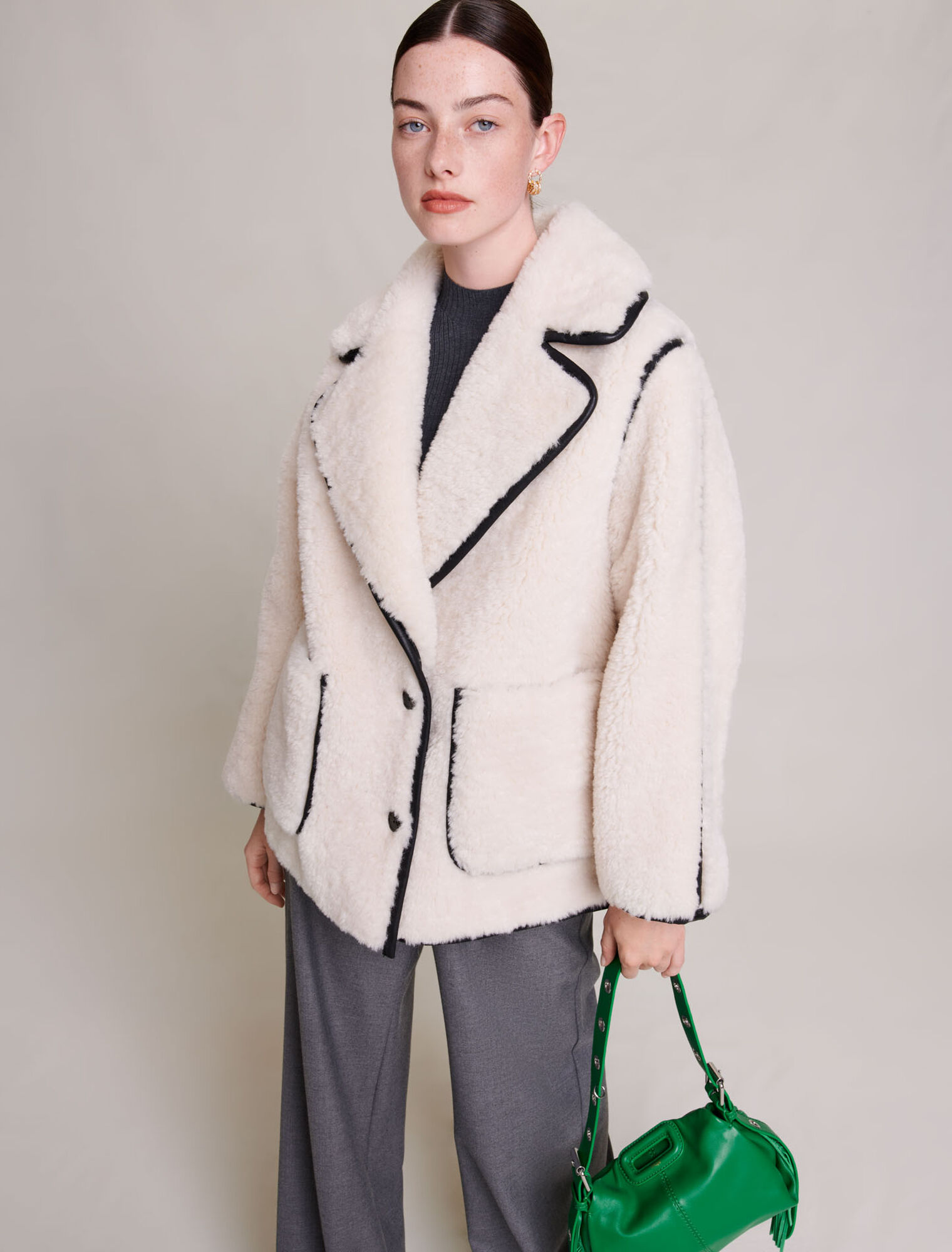 Short faux fur coat