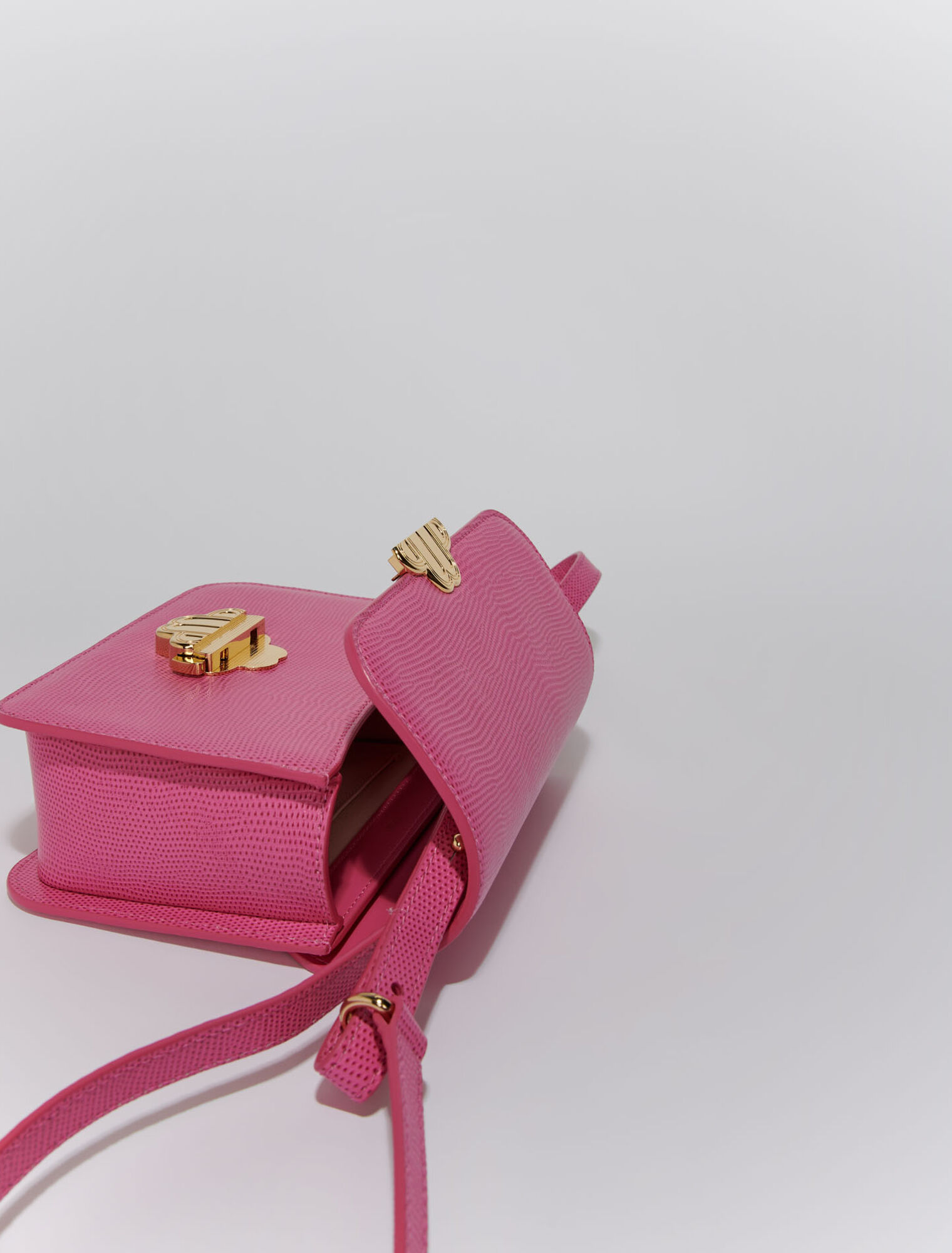 Clover bag in lizard-effect leather