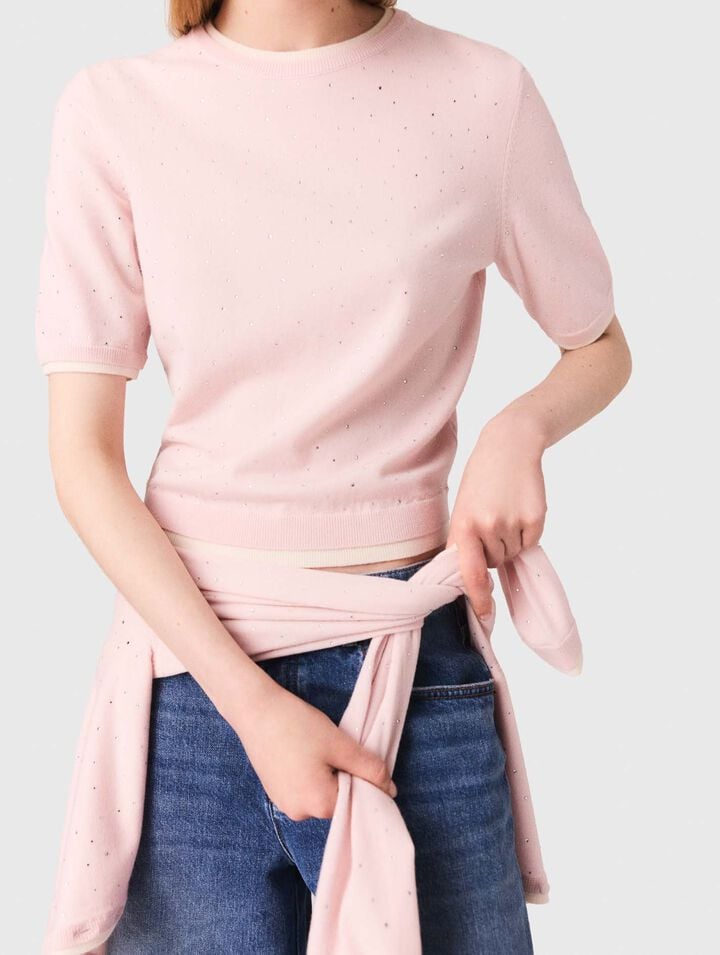 100% wool short-sleeve jumper