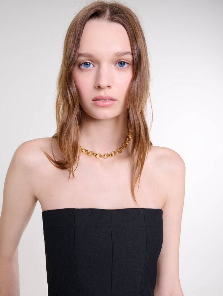 Bustier top with basque