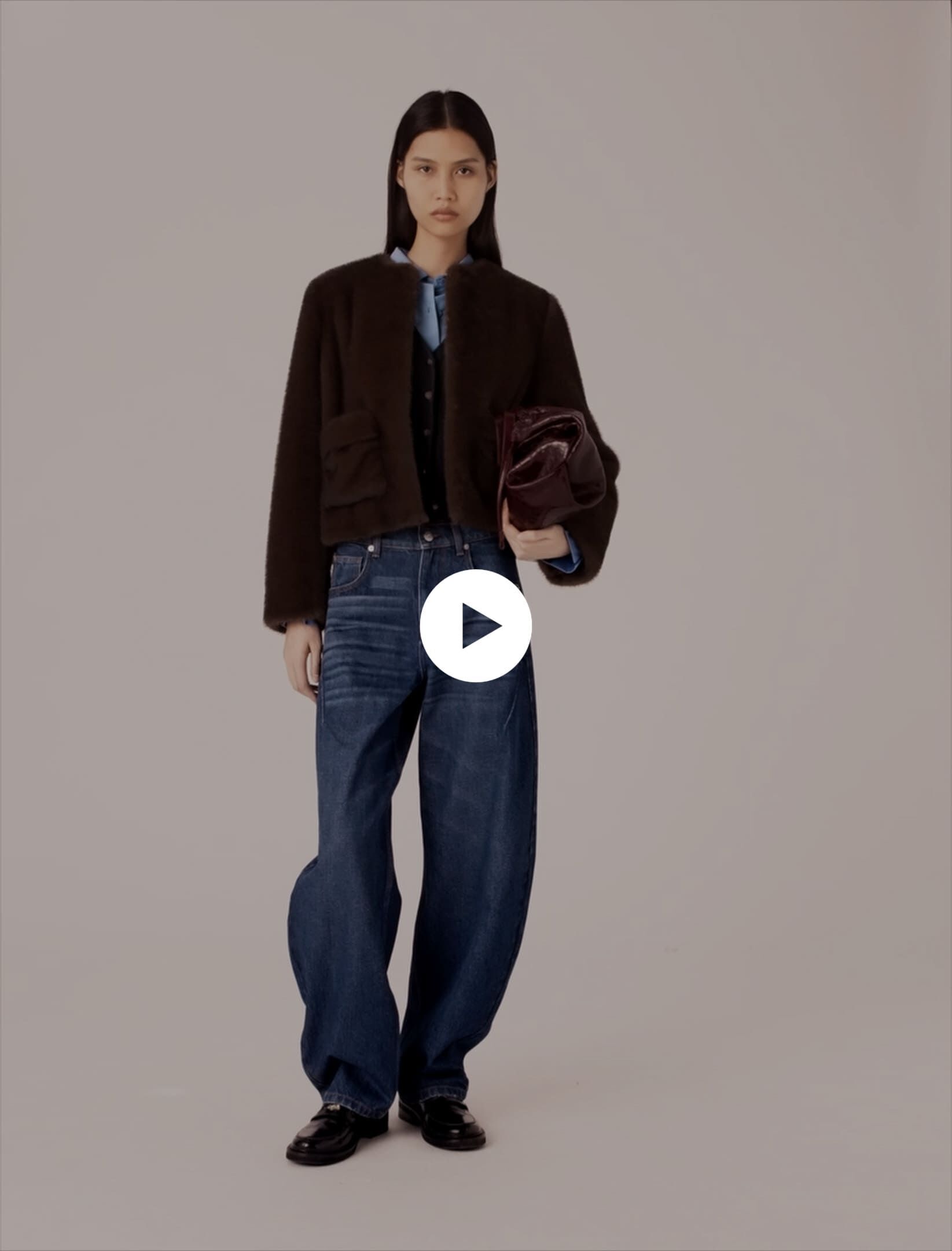 Short faux fur coat Brown For Women | Maje