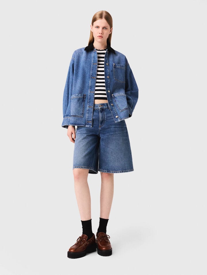 Faded denim jacket