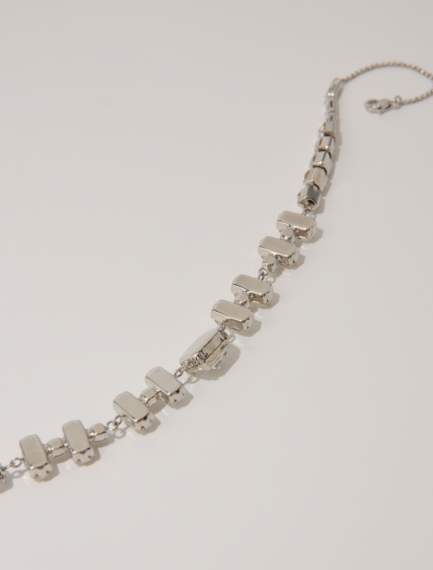 Gold rhinestone choker necklace
