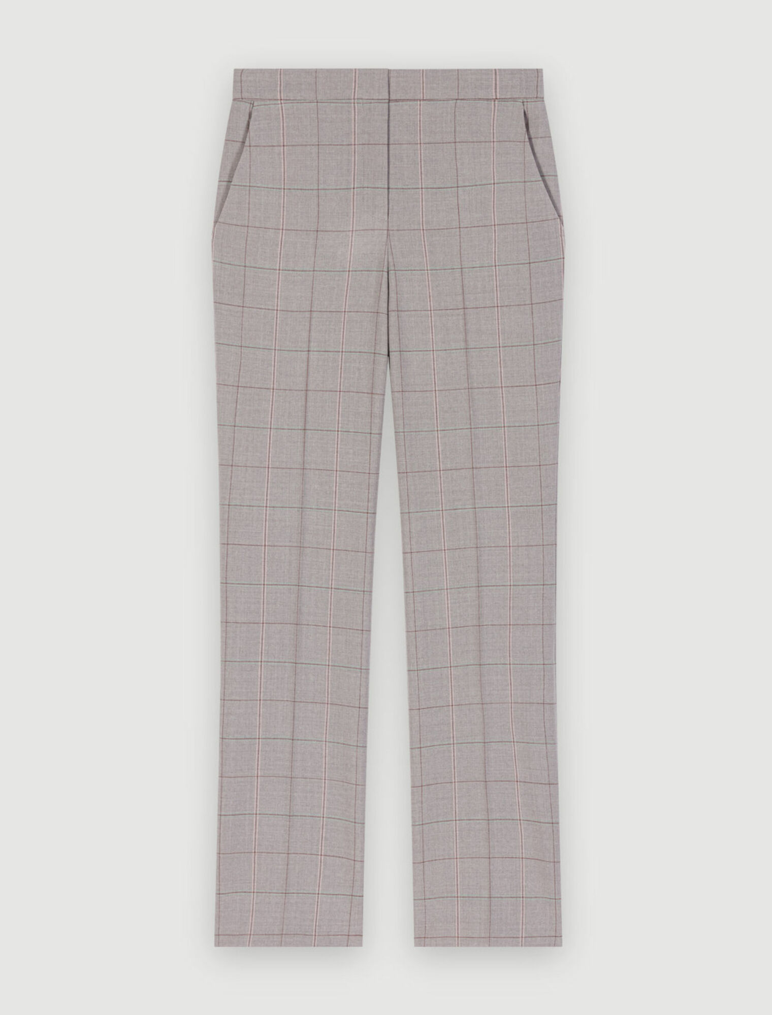 Straight-leg suit pants