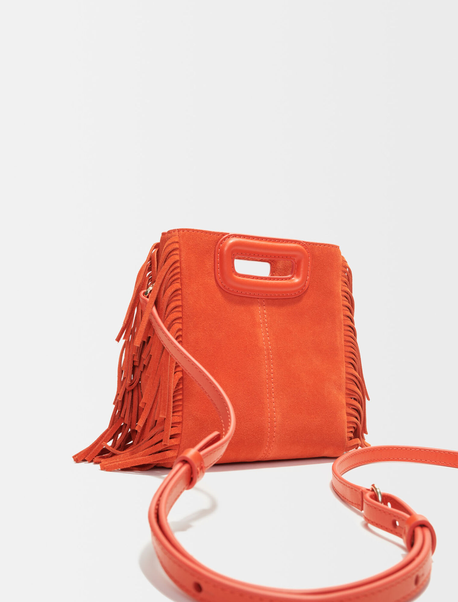 M mini bag in suede leather