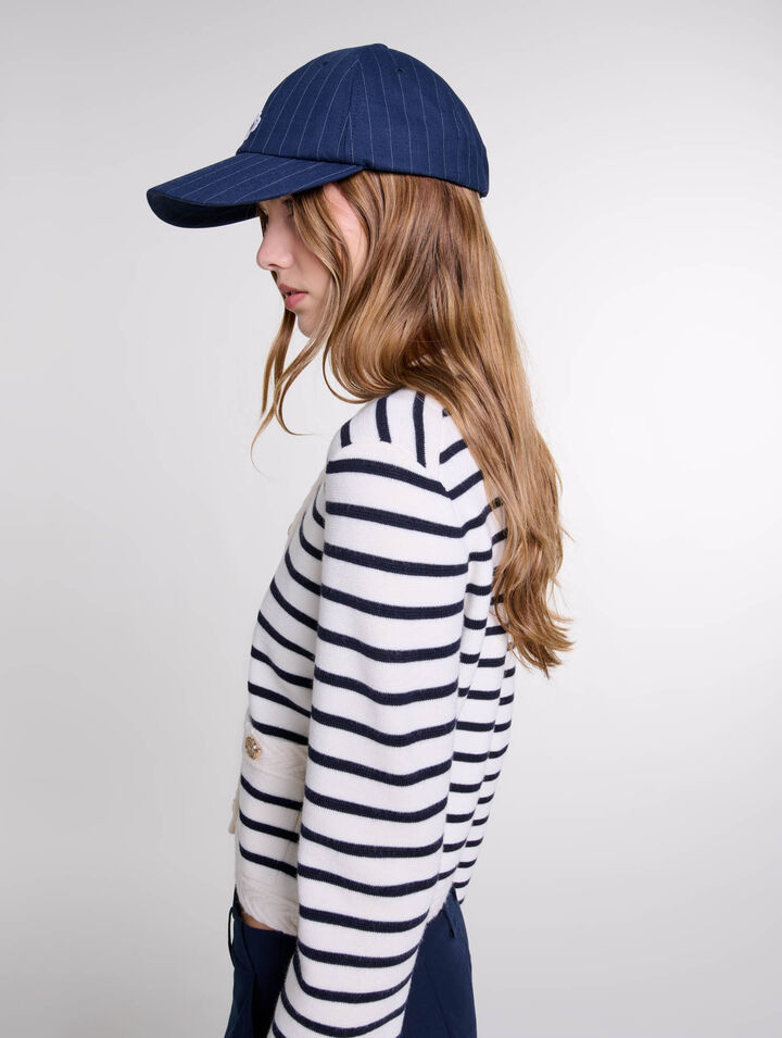 Striped knit cardigan