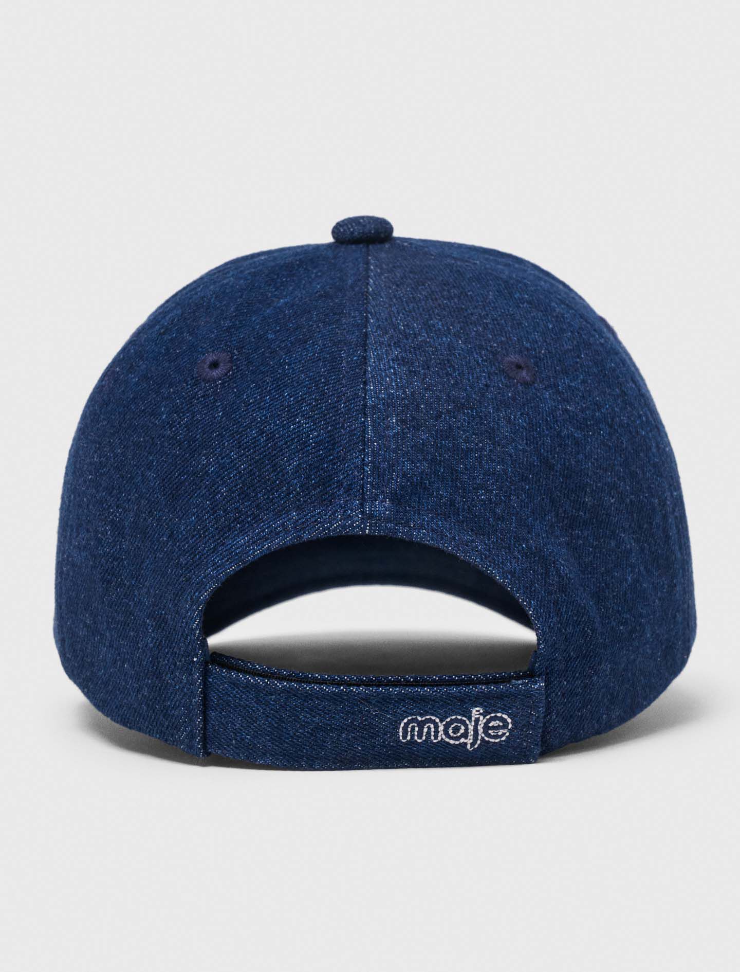 Raw denim cap with logo Blue For Women | Maje