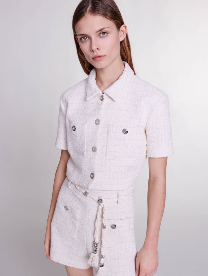 Tweed crop top