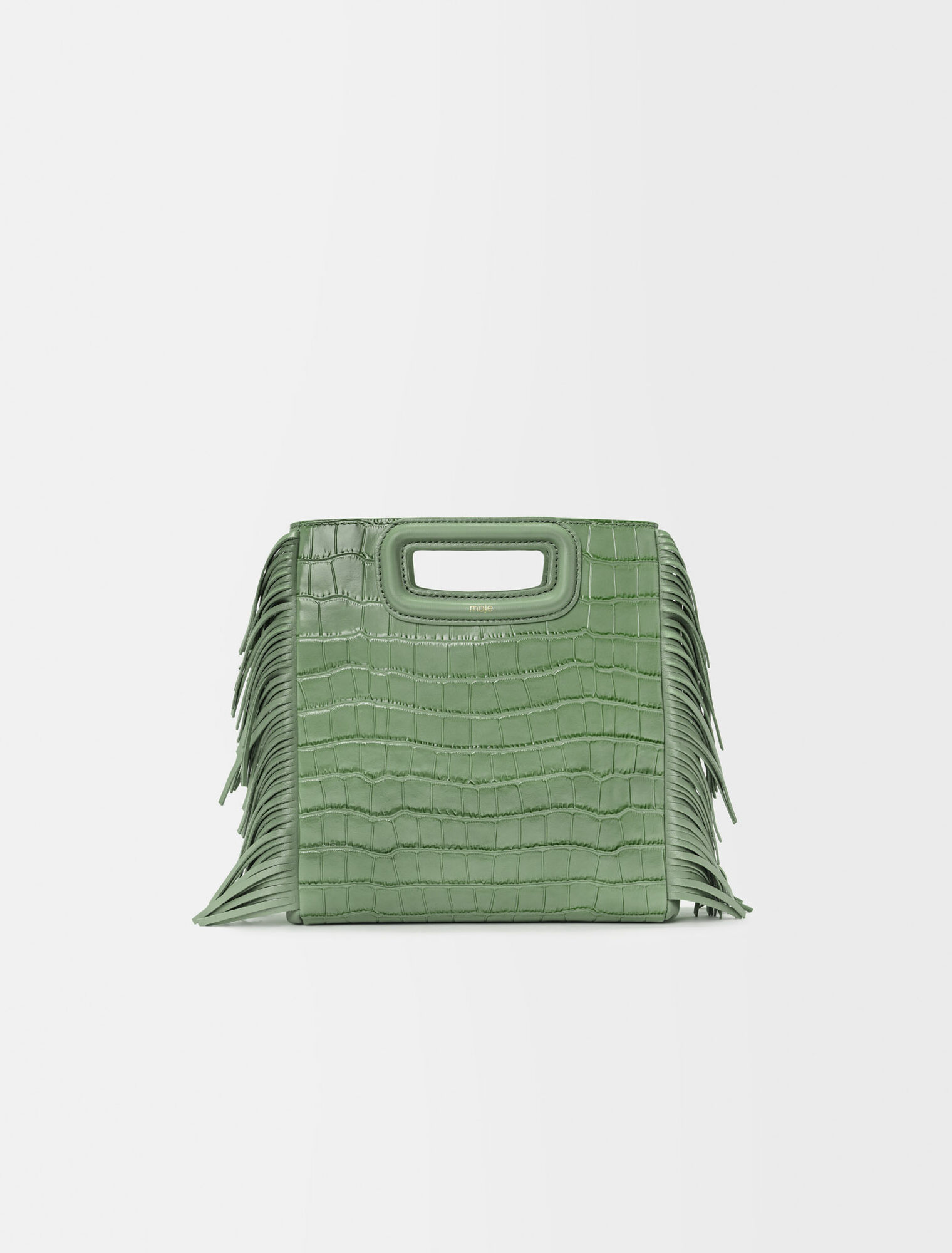 M bag in crocodile-effect leather