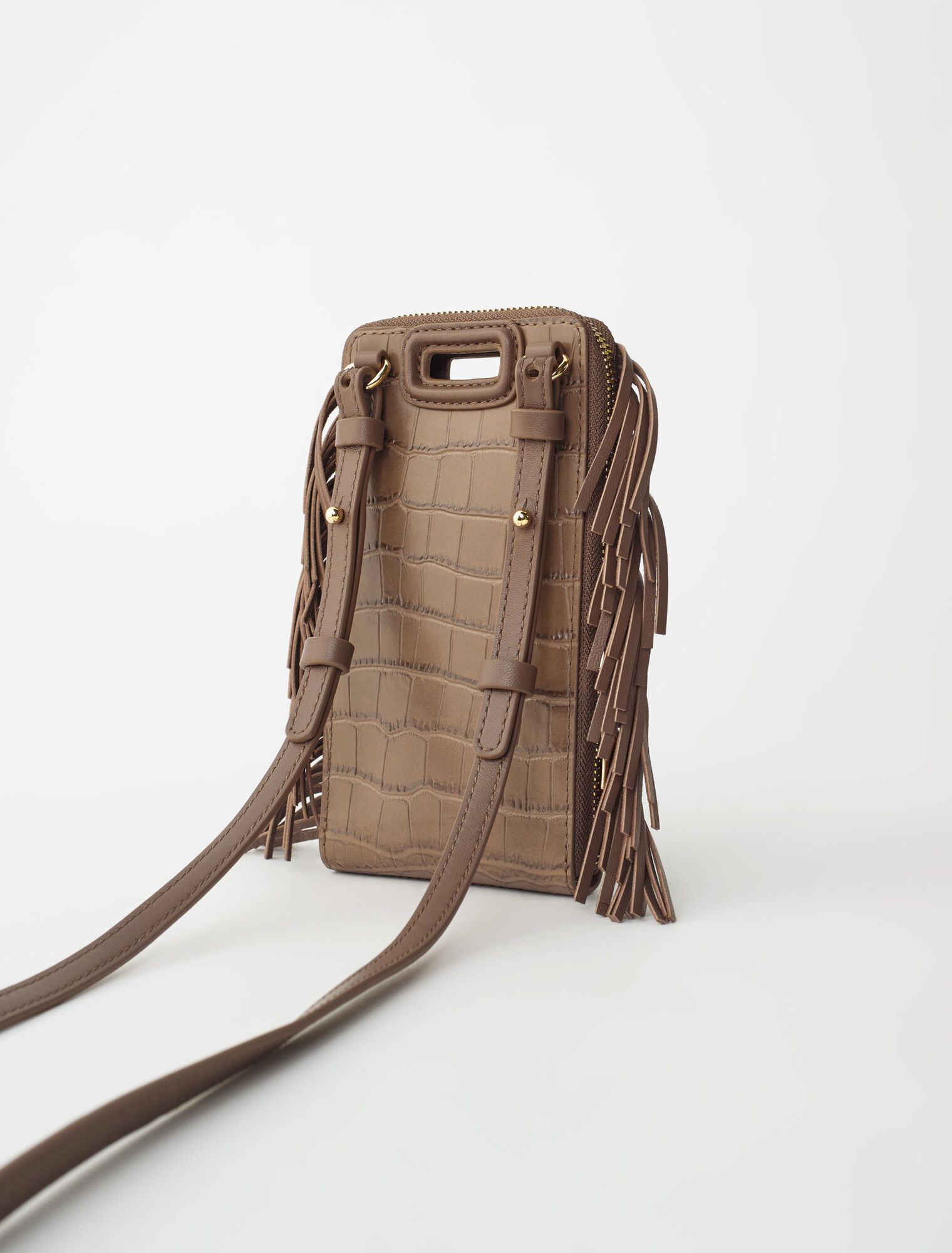 Embossed leather M phone case