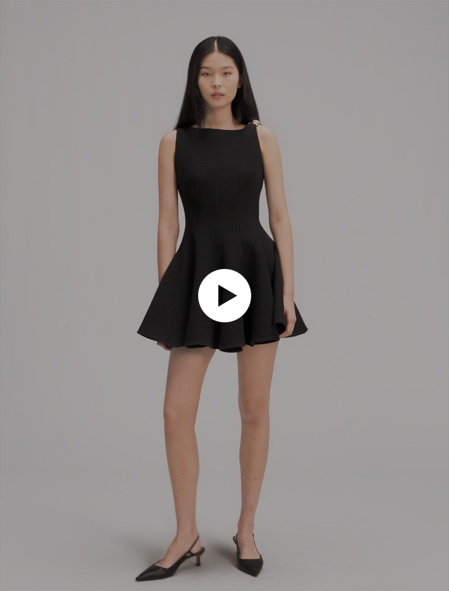 Mini flared tweed dress