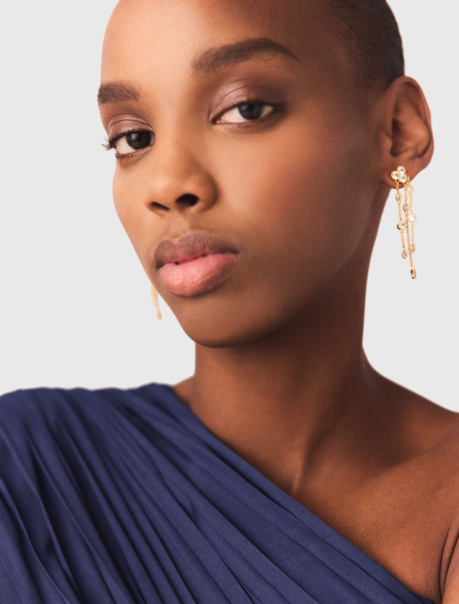 Gold-plated recycled brass earrings