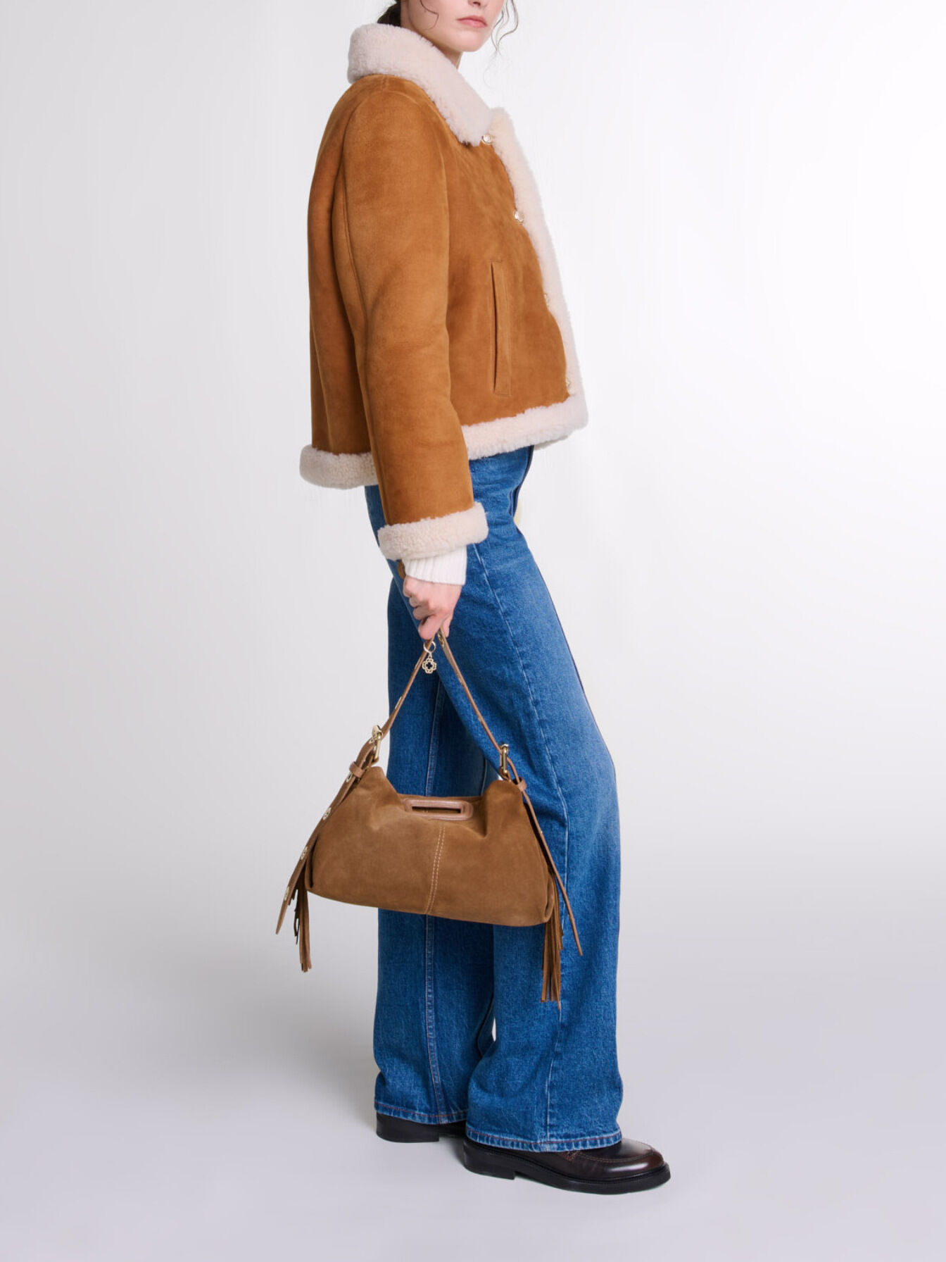 Shearling-effect fur coat