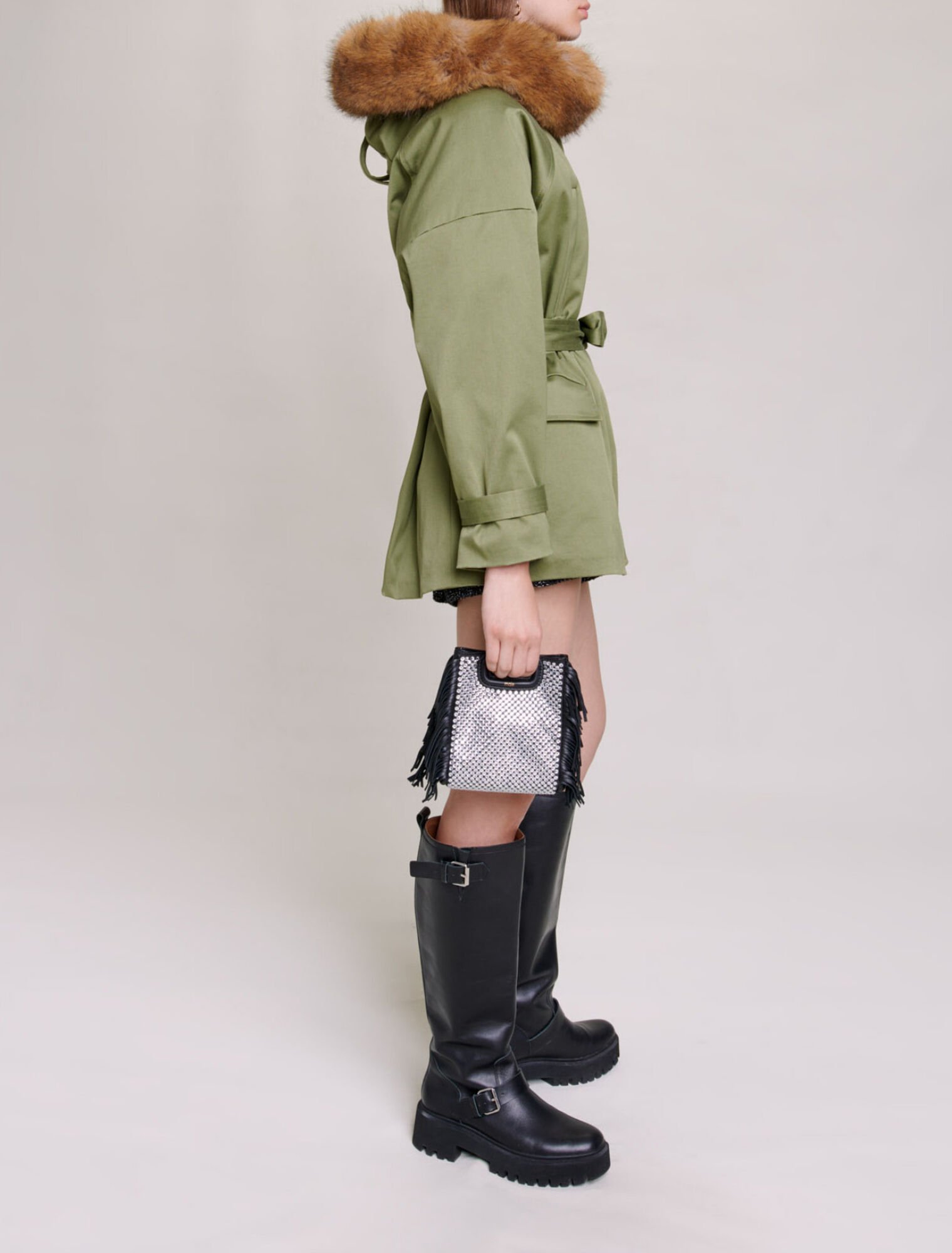 Short hooded parka