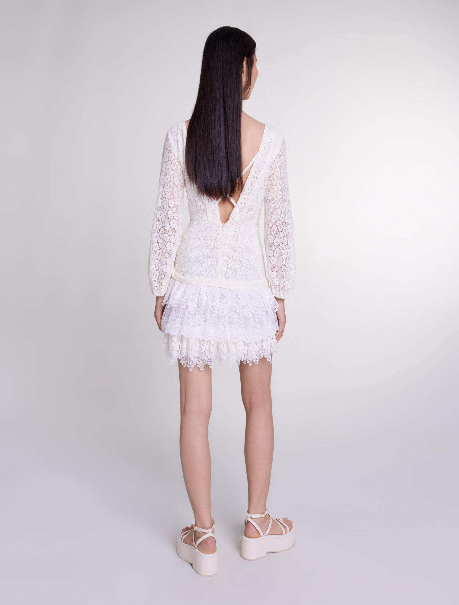 Draped lace dress