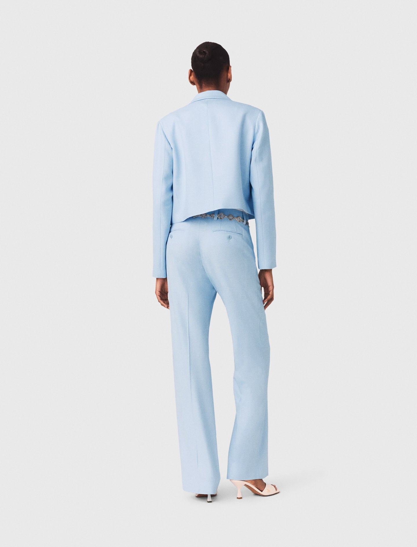 Short single-breasted jacket Blue For Women | Maje
