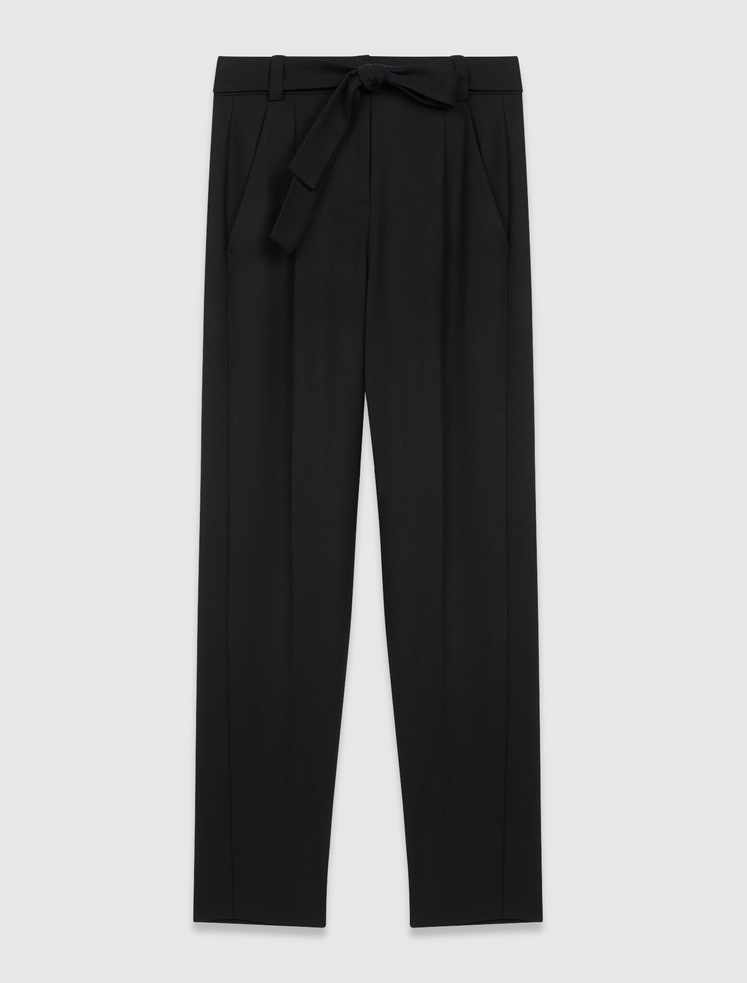 High-waisted, belted pants