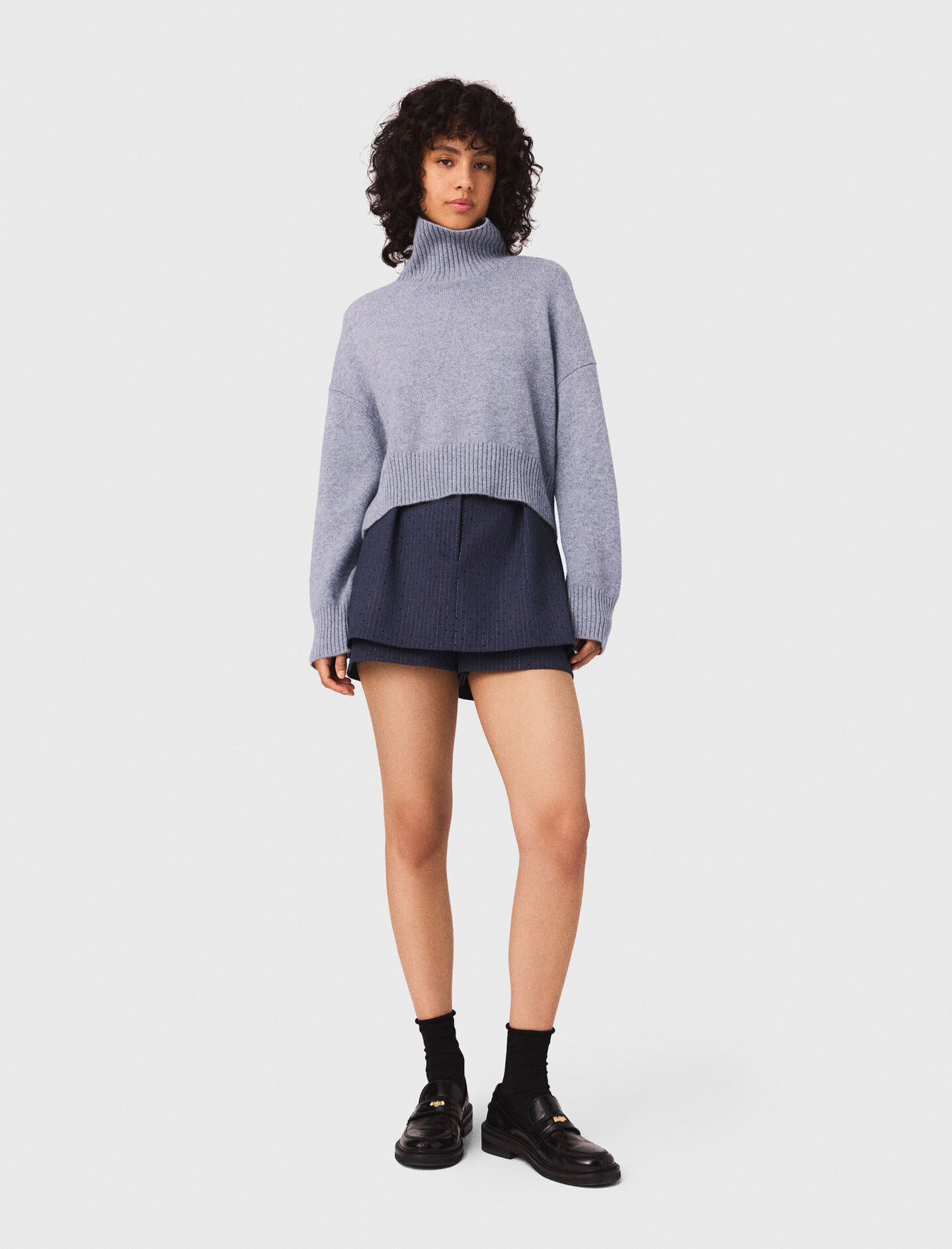 Cashmere knit jumper Black / Gray For Women | Maje