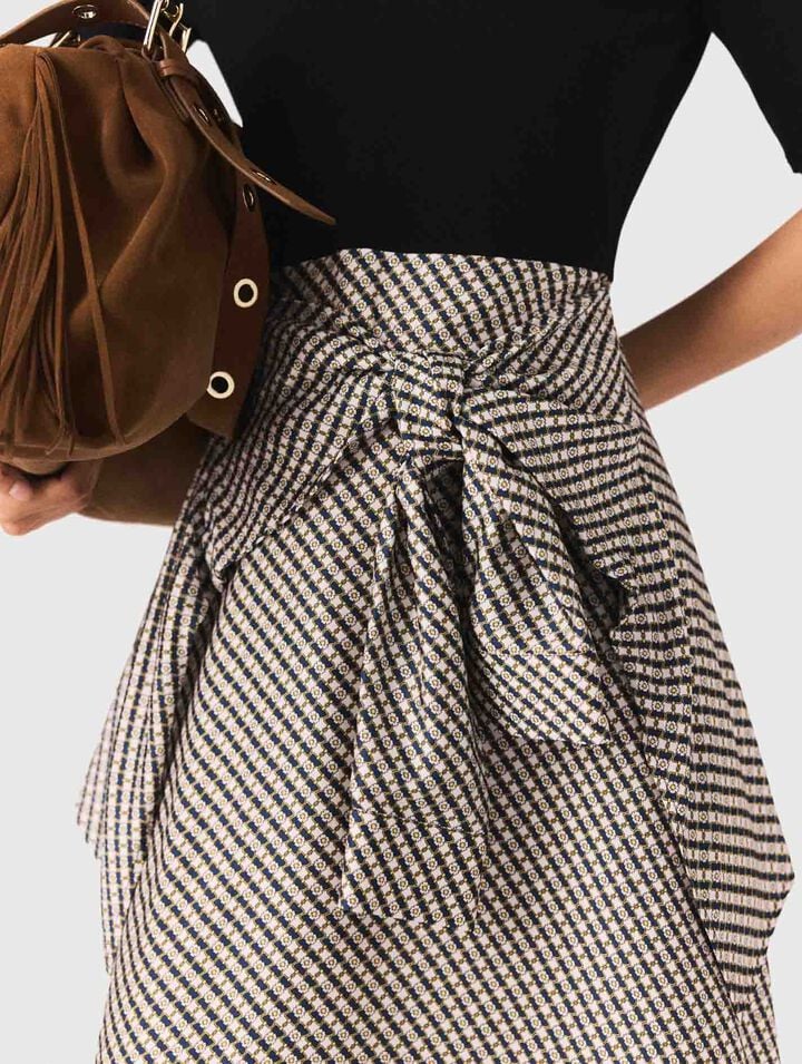 Printed two-tone dress