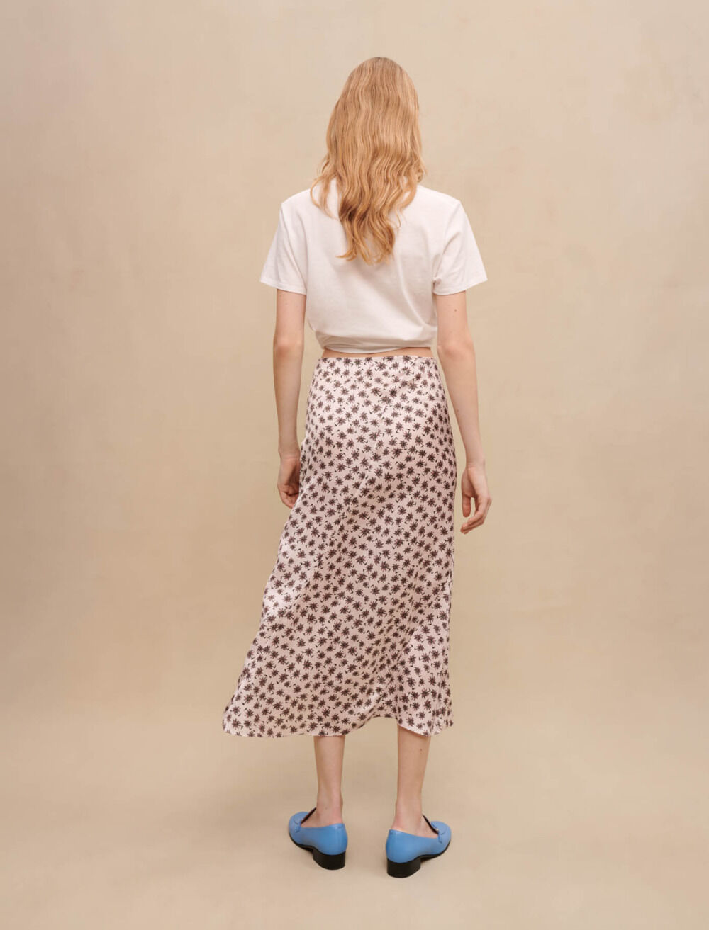 【THE MOZZ】Rize Slit Skirt Midi Slip Skirt With Slit For Women | Factory