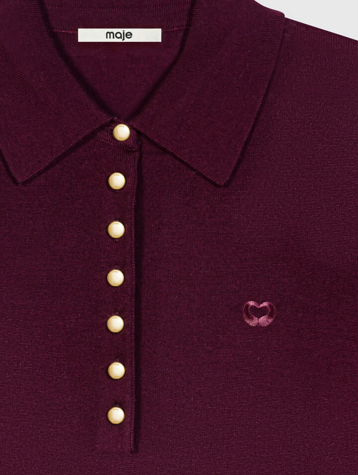 Polo collar sweater