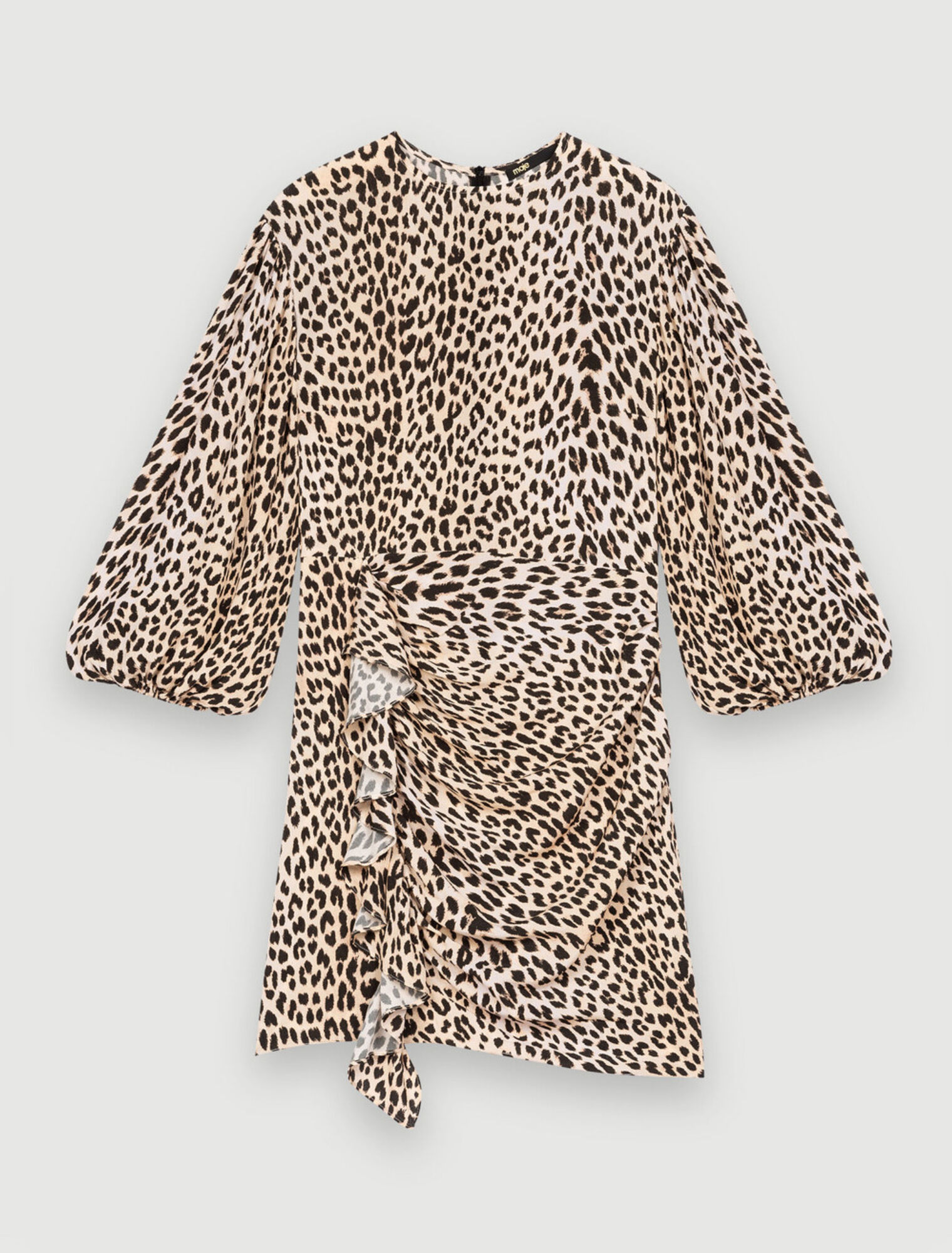 Leopard-print viscose dress