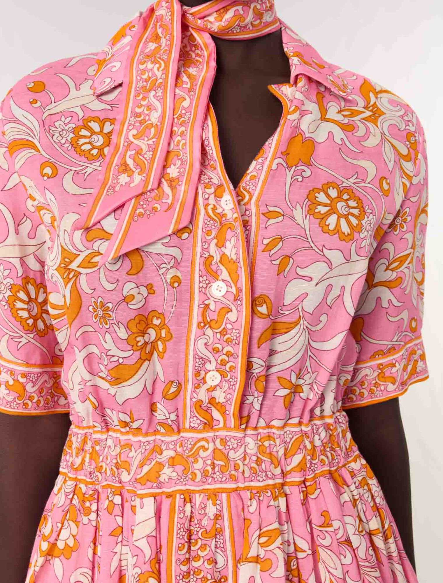 Mini flowing patterned dress