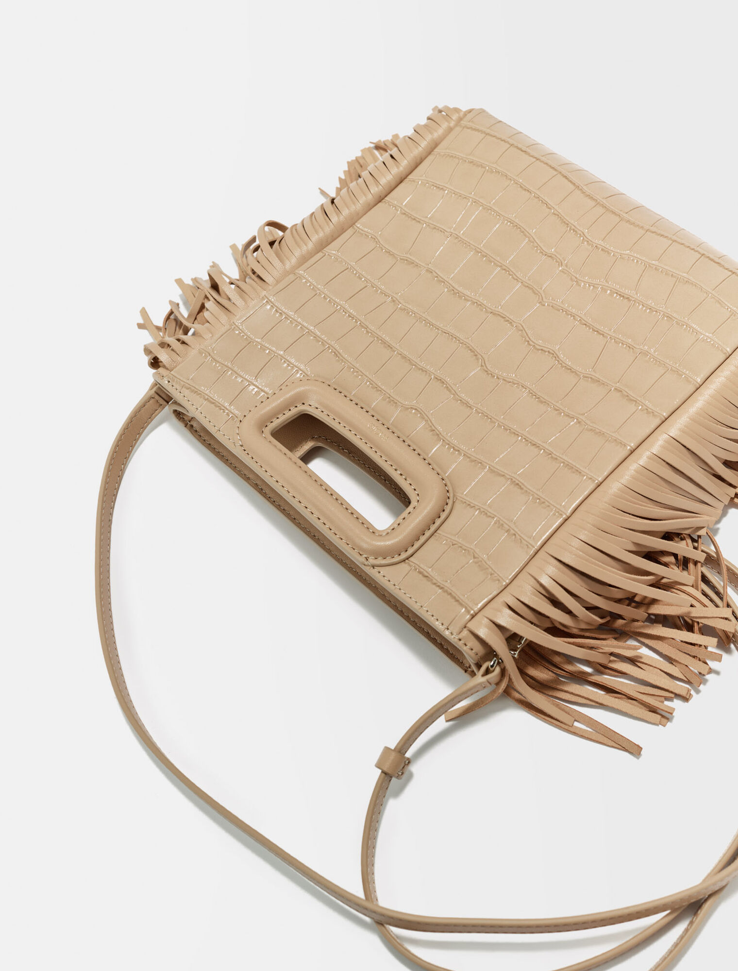 M bag in crocodile-effect leather