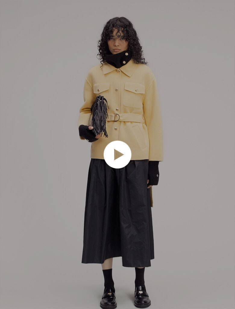 muu　Mini short double handmade coat muu Mini short double handmade coat muu Mini short double handmade