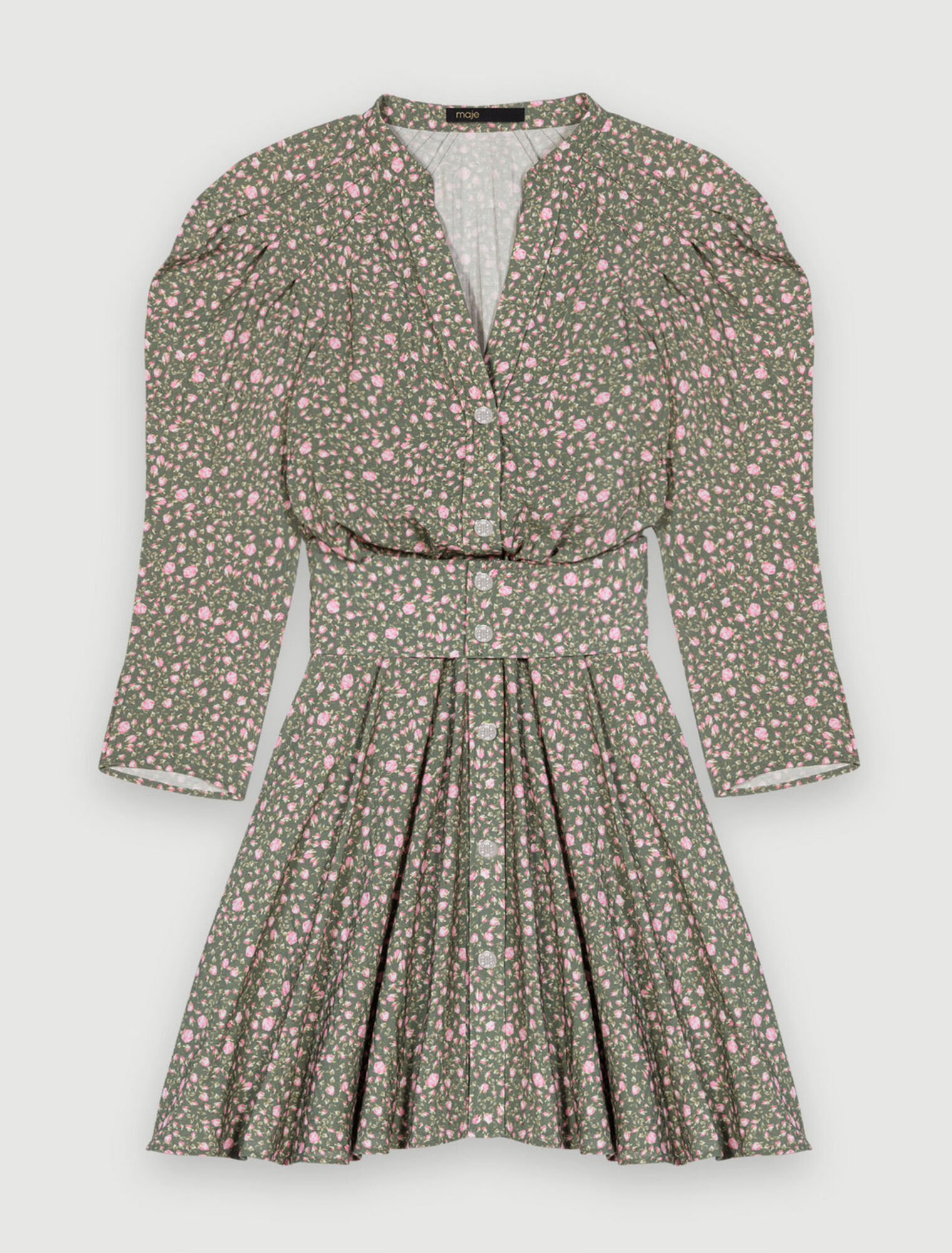Mini dress with volume sleeves