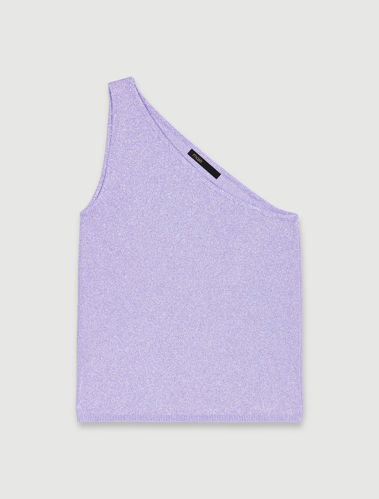 Metallic asymmetrical crop top