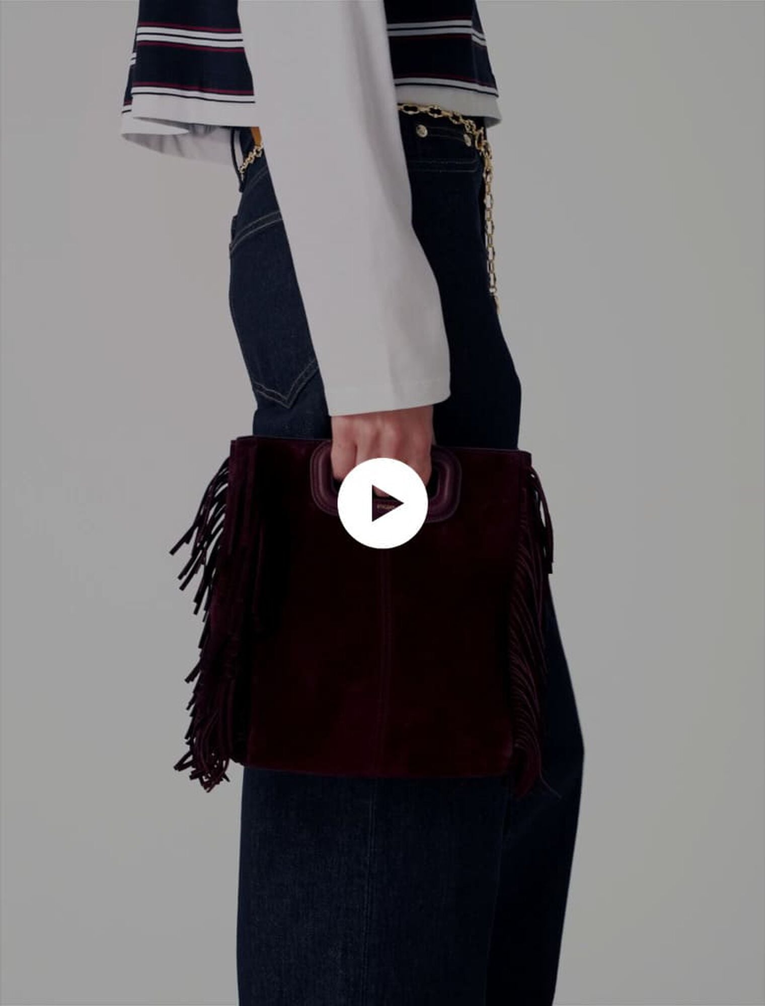 Suede M bag