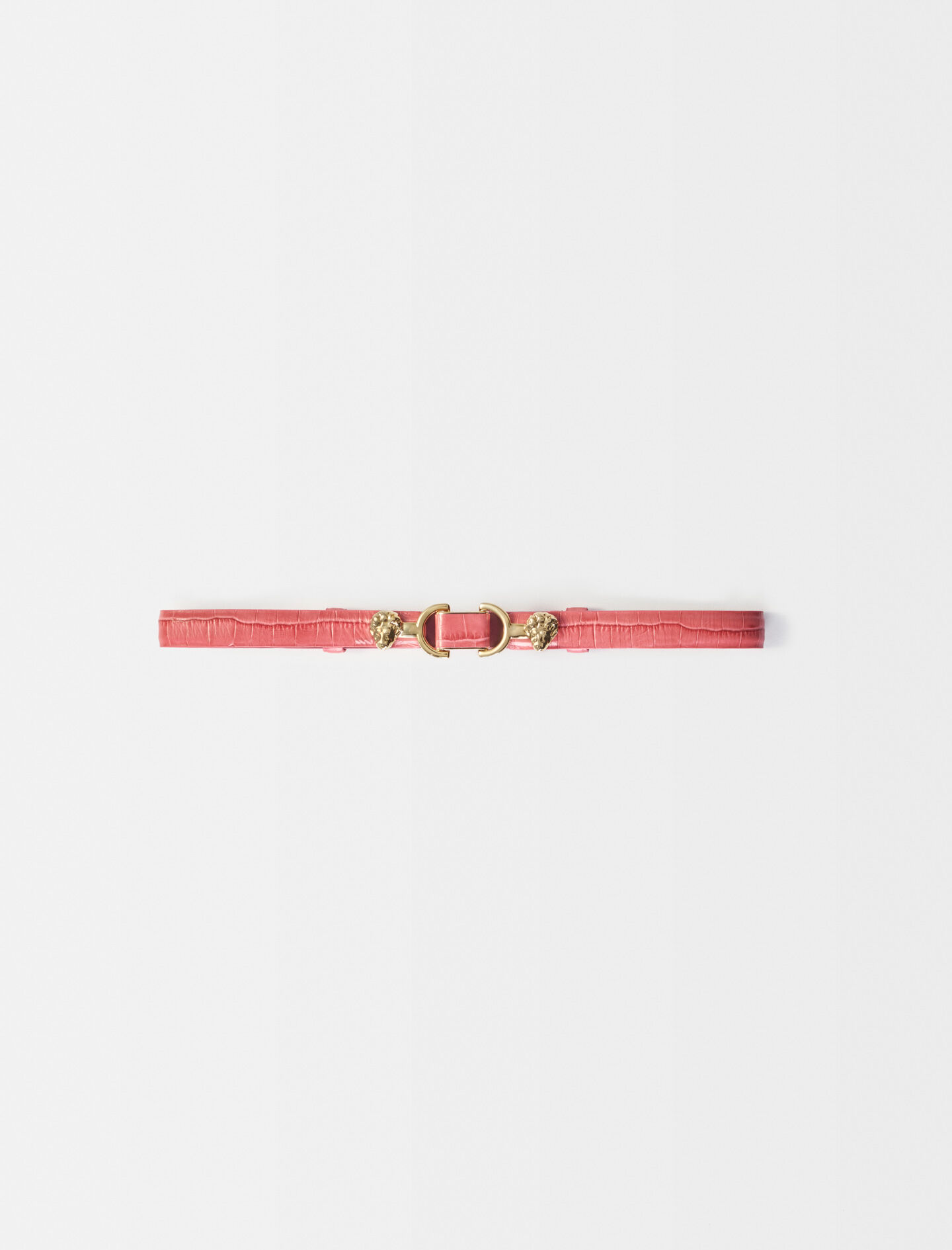 Thin pink belt top