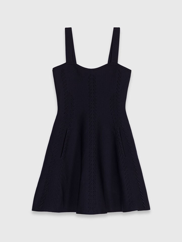 Short knitted babydoll dress 