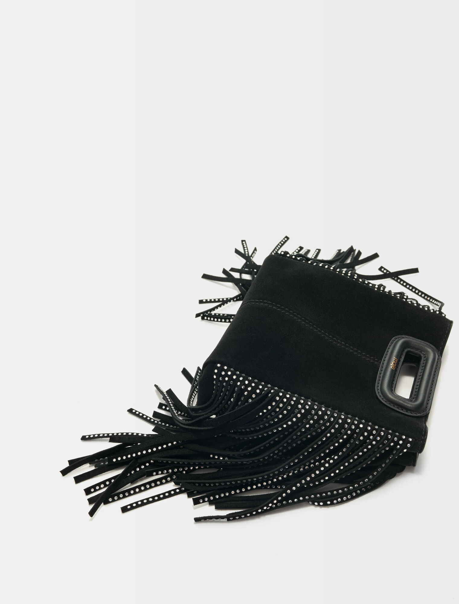 Black suede Mini M bag