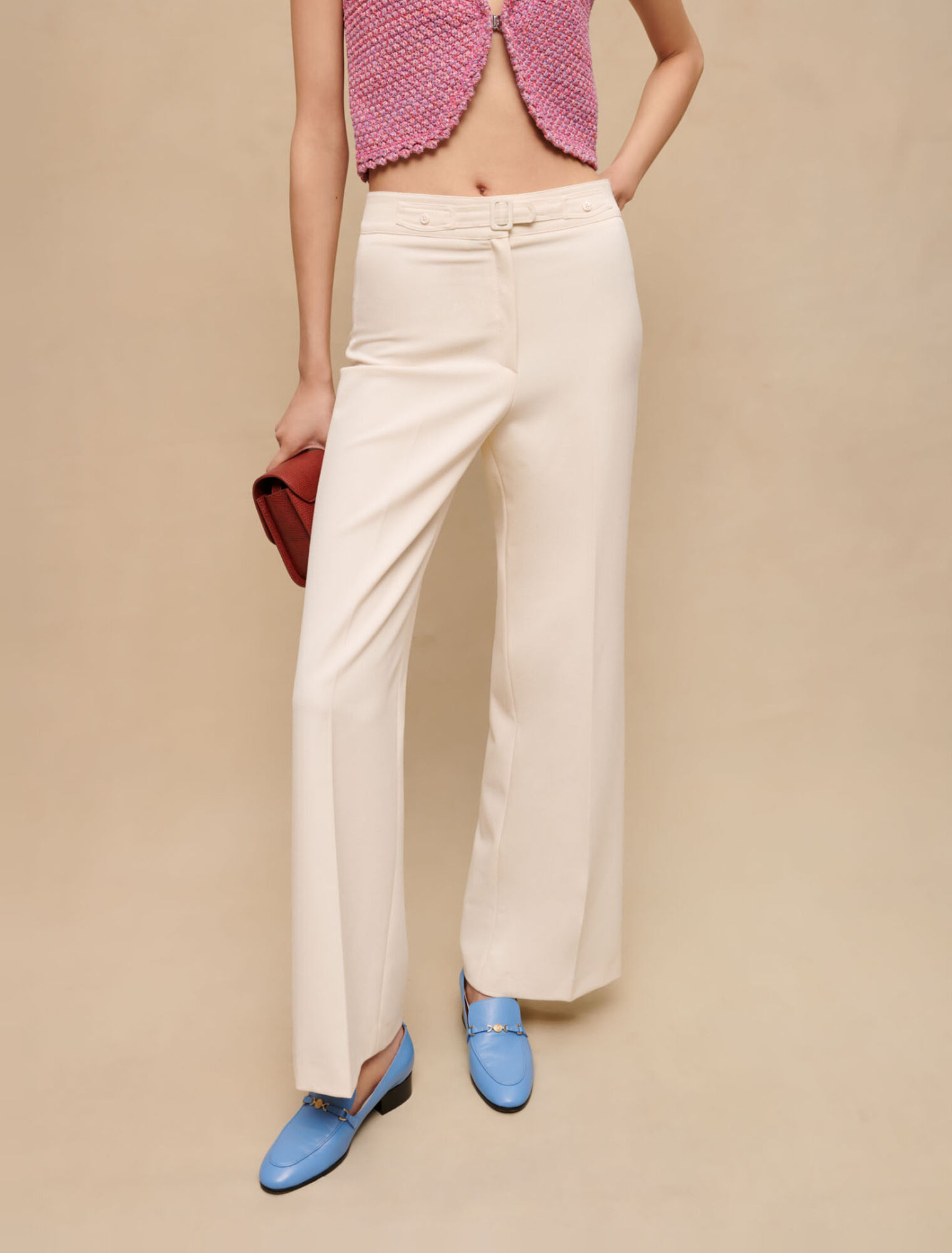 Wide-leg suit trousers